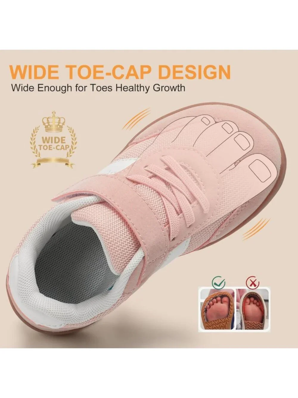 Minimalist Toddler Sneakers - Zero Drop Barefoot Slip-On Tennis Shoes for Kids